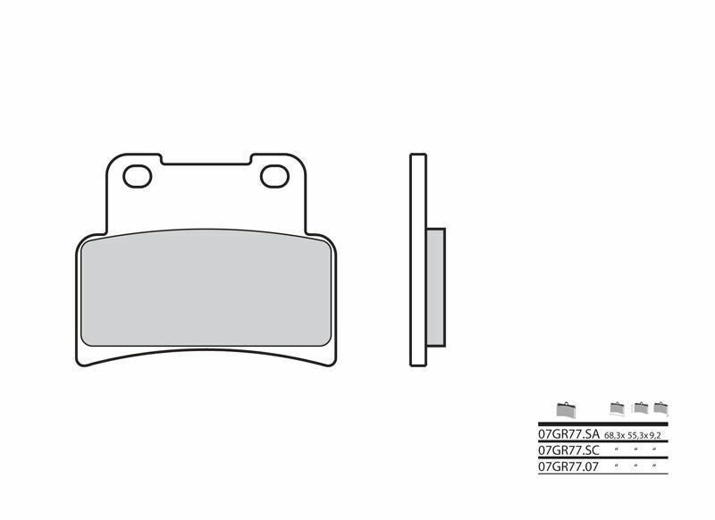 Pastillas de freno sinterizadas Brembo 07GR77SA BREMBO 07GR77SA