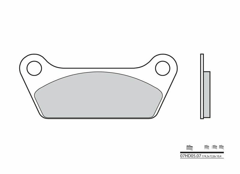 Pastillas de freno orgánicas Brembo 07HD0507 BREMBO 07HD0507