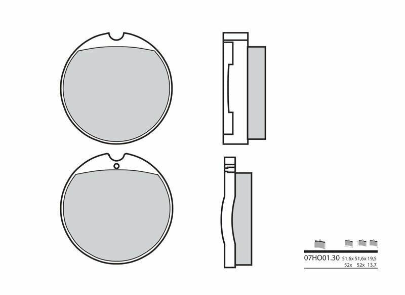 Pastillas de freno orgánicas Brembo 07HO0130 BREMBO 07HO0130