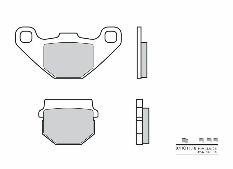 Pastillas de freno orgánicas Brembo 07HO1118 BREMBO 07HO1118