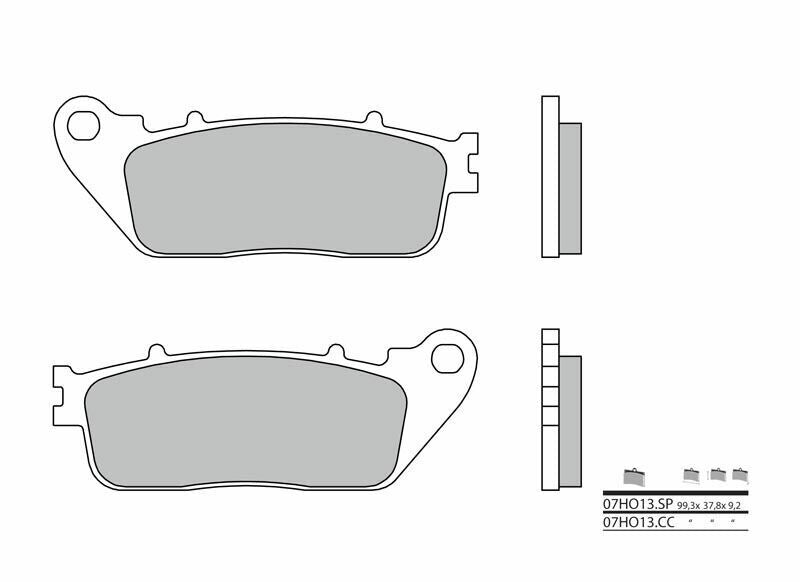 Pastillas de freno sinterizadas Brembo 07HO13SP BREMBO 07HO13SP