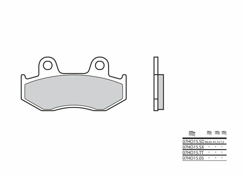 Pastillas de freno orgánicas Brembo 07HO1505 BREMBO 07HO1505