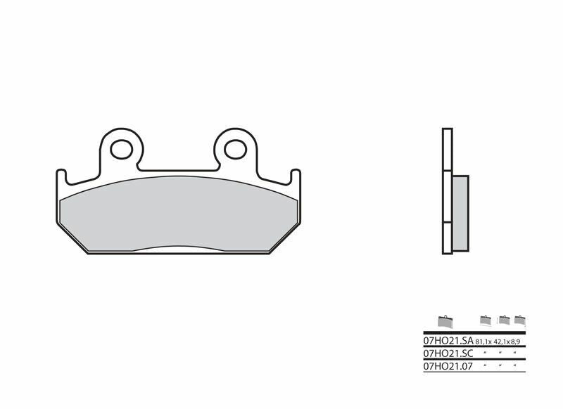 Pastillas de freno orgánicas Brembo 07HO2107 BREMBO 07HO2107
