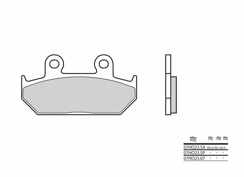 Pastillas de freno sinterizadas Brembo 07HO23SA BREMBO 07HO23SA
