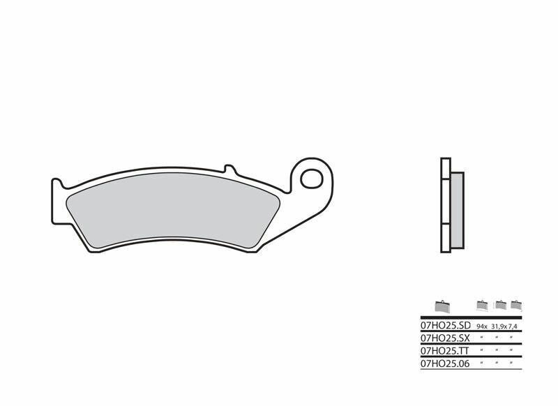 Pastillas de freno orgánicas Brembo 07HO2506 BREMBO 07HO2506