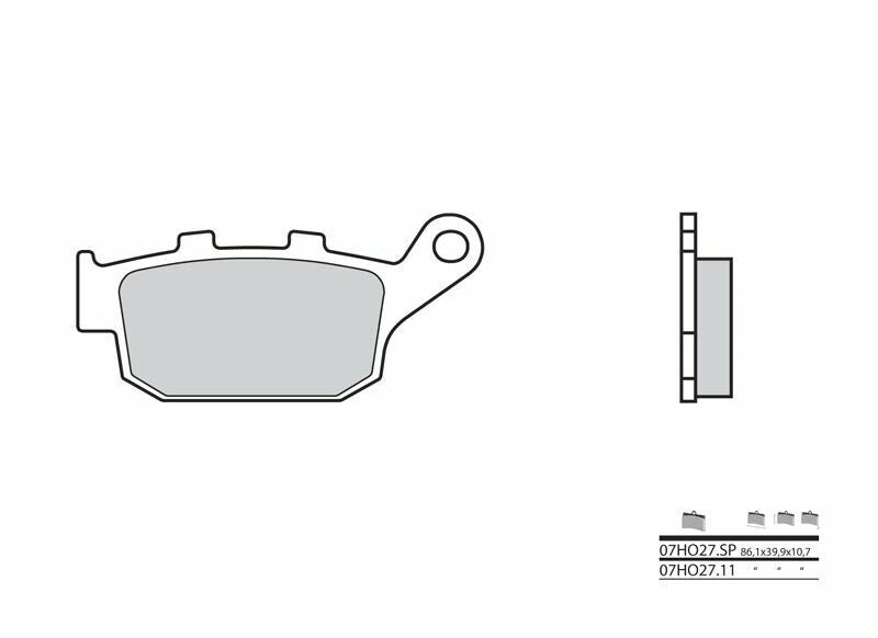 Pastillas de freno orgánicas Brembo 07HO2711 BREMBO 07HO2711