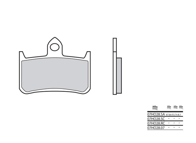 Pastillas de freno sinterizadas Brembo 07HO28LA BREMBO 07HO28LA