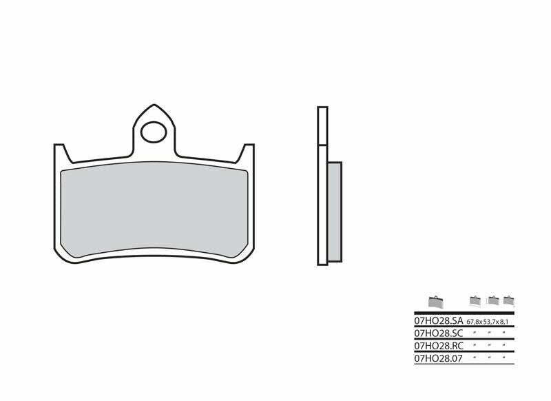 Pastillas de freno sinterizadas de competición Brembo 07HO28RC BREMBO 07HO28RC