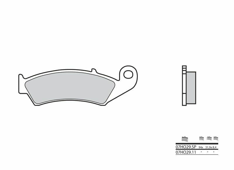 Pastillas de freno sinterizadas Brembo 07HO29SP BREMBO 07HO29SP