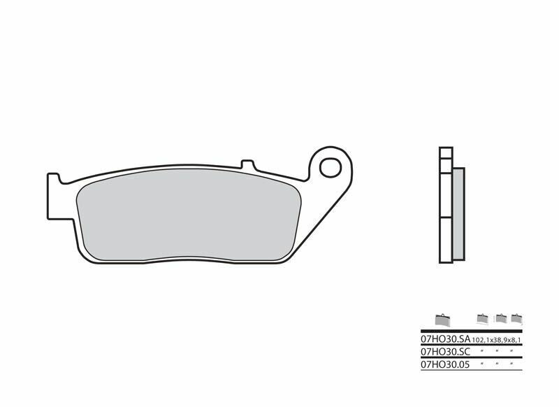 Pastillas de freno orgánicas Brembo 07HO3005 BREMBO 07HO3005