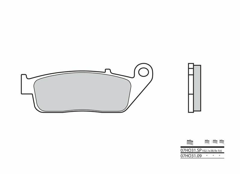 Pastillas de freno sinterizadas Brembo 07HO31SP BREMBO 07HO31SP
