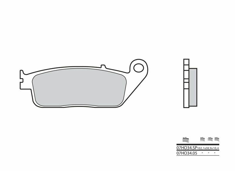 Pastillas de freno sinterizadas Brembo 07HO34SP BREMBO 07HO34SP