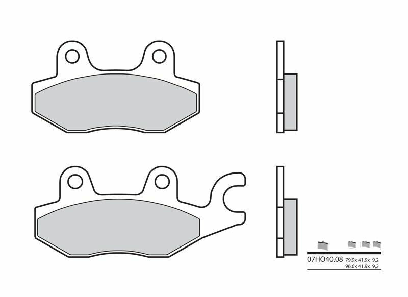 Pastillas de freno orgánicas Brembo 07HO4008 BREMBO 07HO4008