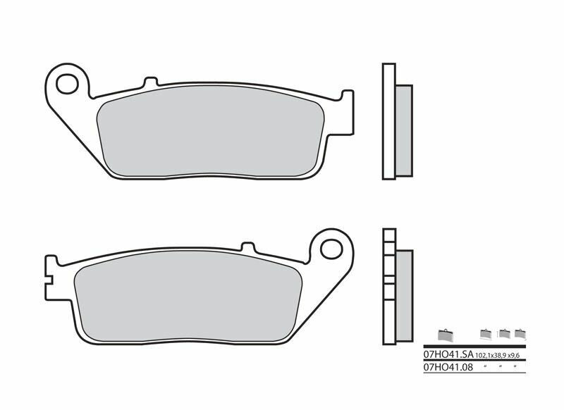 Pastillas de freno orgánicas Brembo 07HO4108 BREMBO 07HO4108