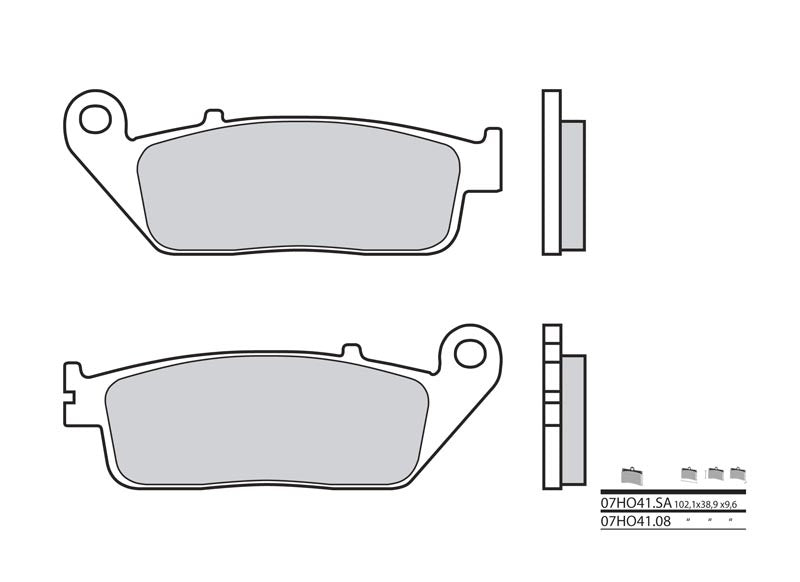 Pastillas de freno sinterizadas Brembo 07HO41LA BREMBO 07HO41LA