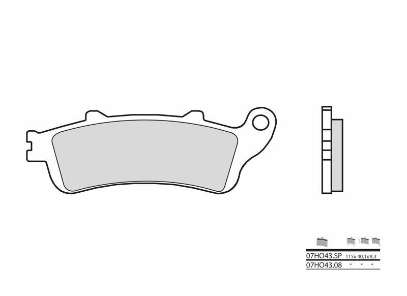 Pastillas de freno sinterizadas Brembo 07HO43SP BREMBO 07HO43SP