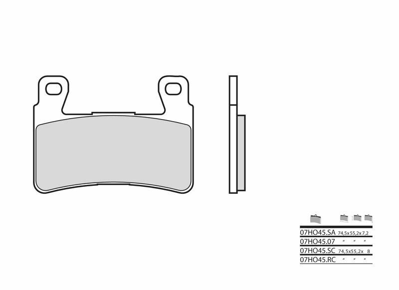 Pastillas de freno sinterizadas de competición Brembo 07HO45RC BREMBO 07HO45RC