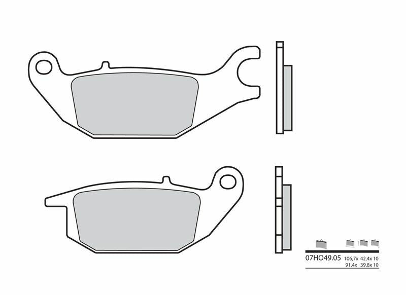 Pastillas de freno orgánicas Brembo 07HO4905 BREMBO 07HO4905