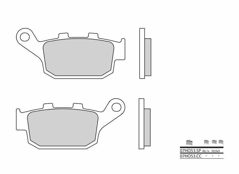 Pastillas de freno orgánicas Brembo 07HO53CC BREMBO 07HO53CC