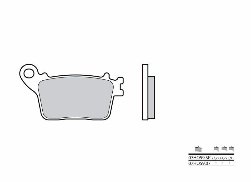 Pastillas de freno sinterizadas Brembo 07HO59SP BREMBO 07HO59SP
