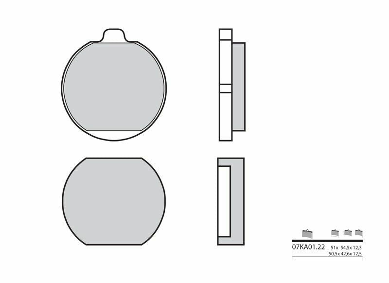 Pastillas de freno orgánicas Brembo 07KA0122 BREMBO 07KA0122
