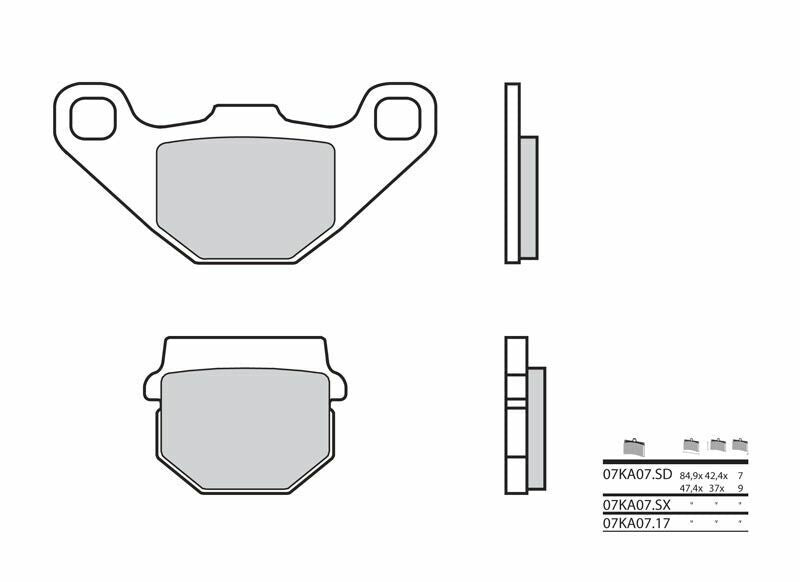 Pastillas de freno orgánicas Brembo 07KA0717 BREMBO 07KA0717