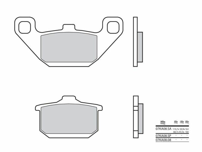 Pastillas de freno sinterizadas Brembo 07KA08SA BREMBO 07KA08SA