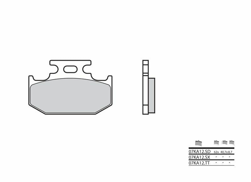 Pastillas de freno sinterizadas de competición Brembo 07KA12SX BREMBO 07KA12SX