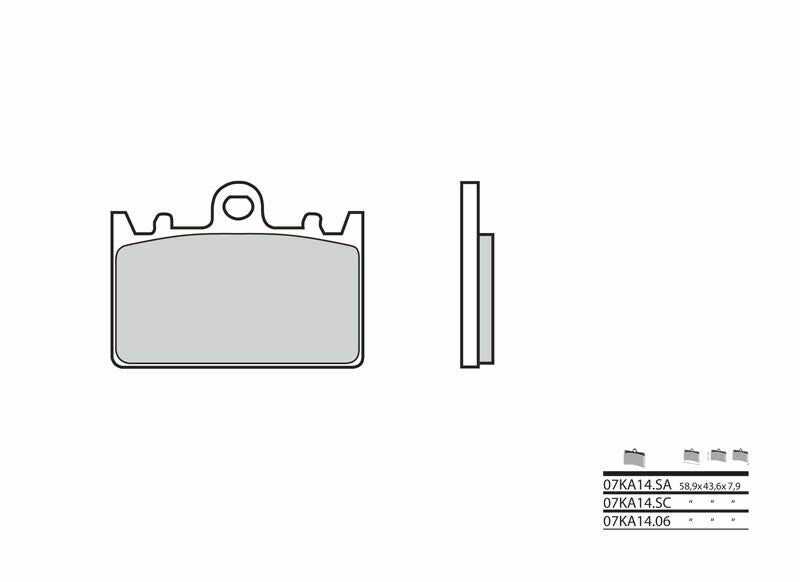 Pastillas de freno sinterizadas Brembo 07KA14SA BREMBO 07KA14SA