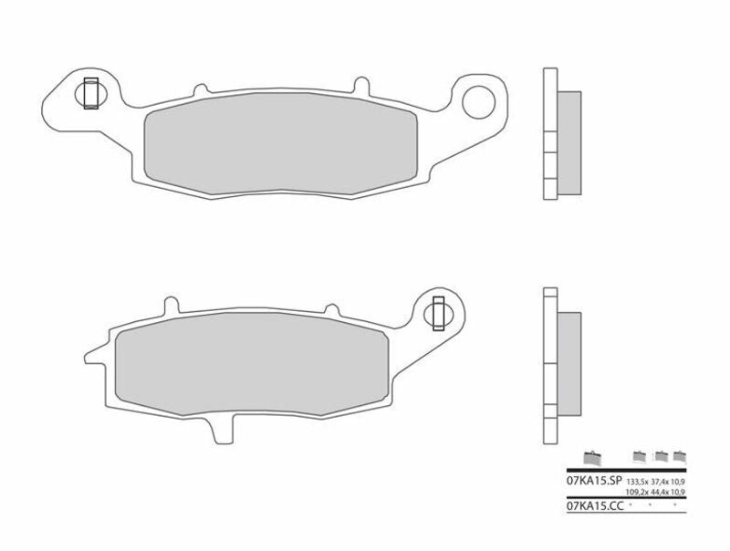 Pastillas de freno orgánicas Brembo 07KA15CC BREMBO 07KA15CC