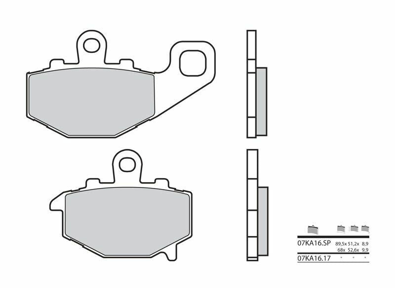 Pastillas de freno sinterizadas Brembo 07KA16SP BREMBO 07KA16SP