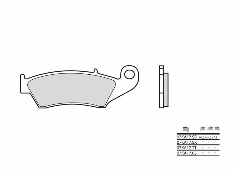 Pastillas de freno orgánicas Brembo 07KA1705 BREMBO 07KA1705