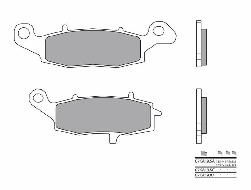 Pastillas de freno orgánicas Brembo 07KA1907 BREMBO 07KA1907