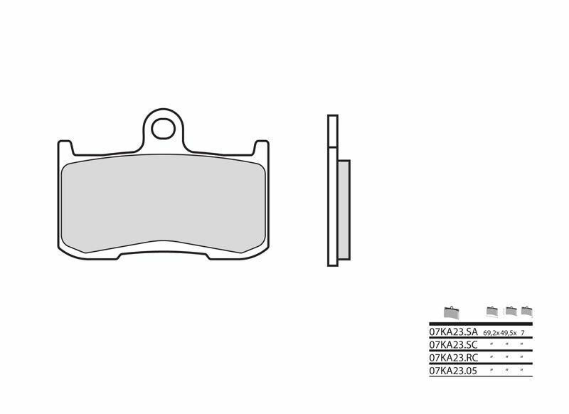Pastillas de freno orgánicas Brembo 07KA2305 BREMBO 07KA2305