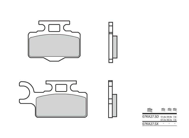 Pastillas de freno sinterizadas Brembo 07KA27SD BREMBO 07KA27SD