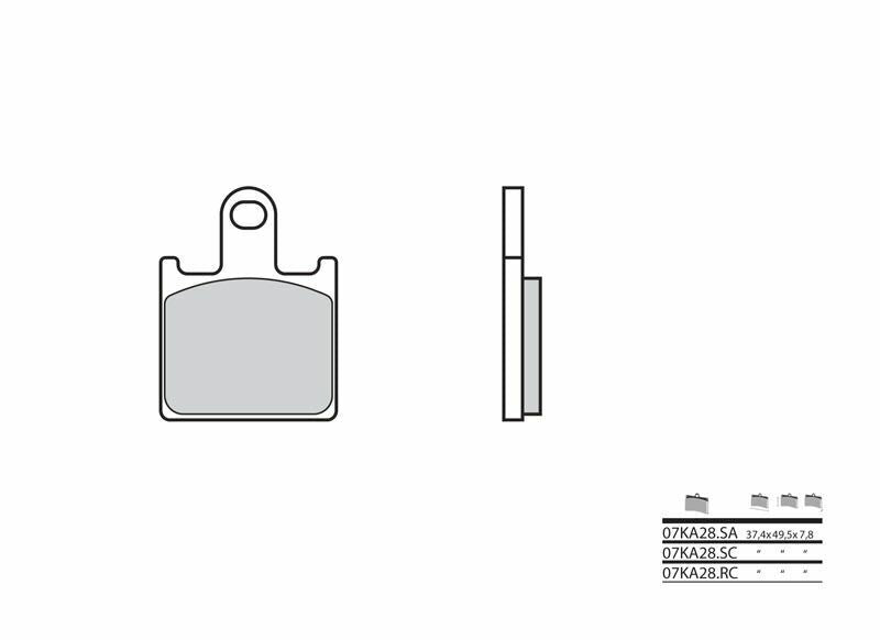 Pastillas de freno sinterizadas Brembo 07KA28RC BREMBO 07KA28RC