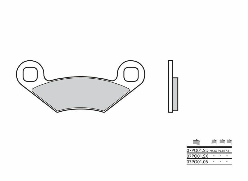 Pastillas de freno sinterizadas de competición Brembo 07PO01SX BREMBO 07PO01SX
