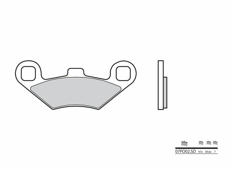 Pastillas de freno sinterizadas Brembo 07PO02SD BREMBO 07PO02SD