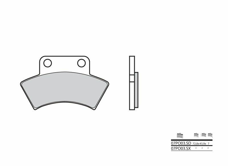 Pastillas de freno sinterizadas Brembo 07PO03SD BREMBO 07PO03SD