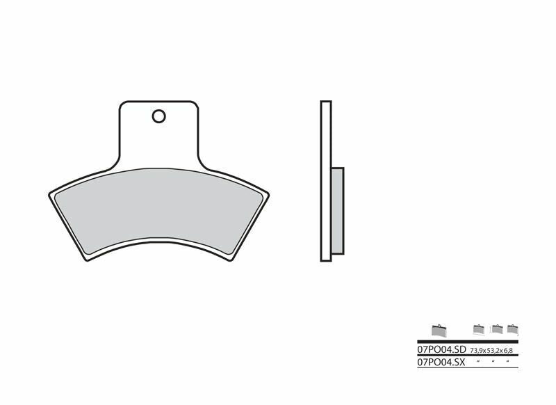 Pastillas de freno sinterizadas Brembo 07PO04SD BREMBO 07PO04SD