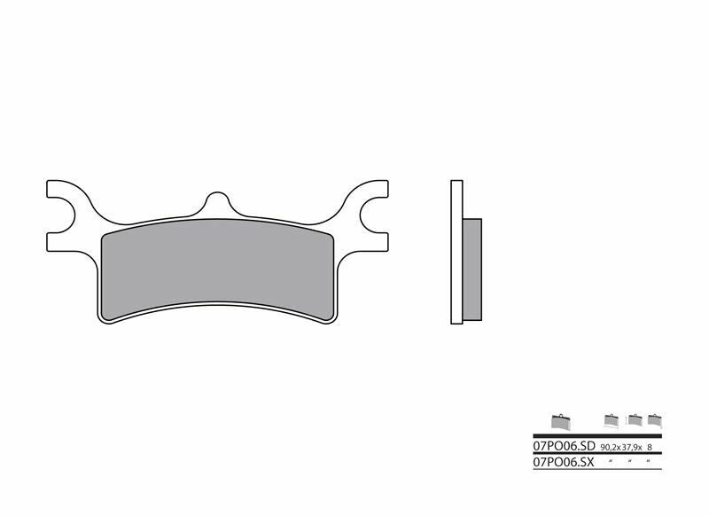 Pastillas de freno sinterizadas de competición Brembo 07PO06SX BREMBO 07PO06SX