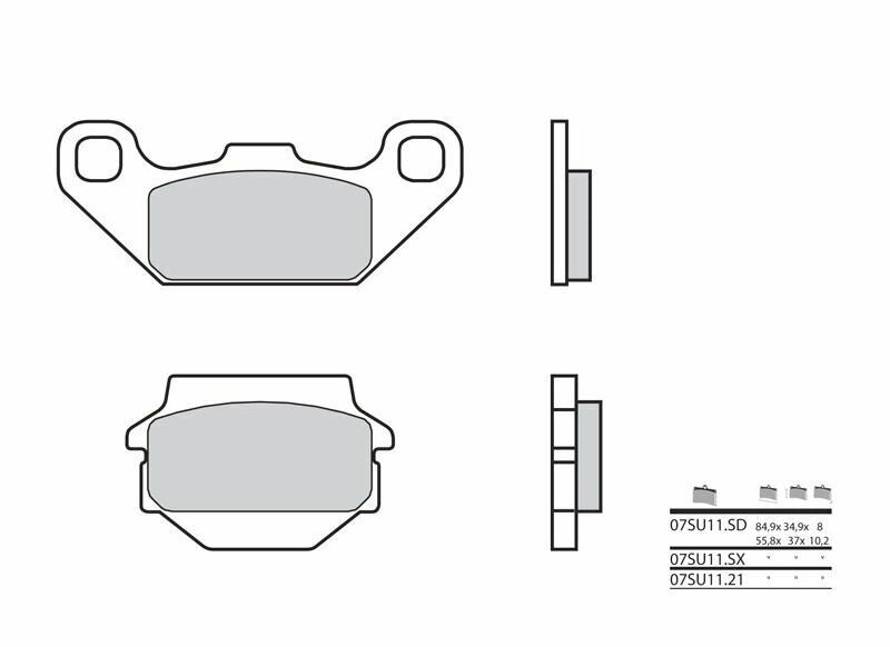 Pastillas de freno sinterizadas de competición Brembo 07SU11SX BREMBO 07SU11SX