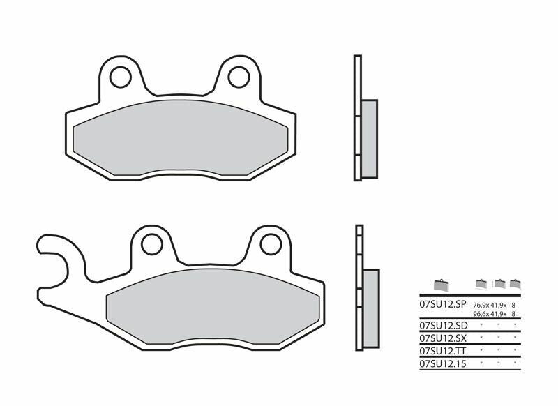 Pastillas de freno orgánicas Brembo 07SU12TT BREMBO 07SU12TT