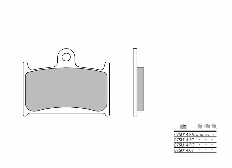 Pastillas de freno orgánicas Brembo 07SU1407 BREMBO 07SU1407