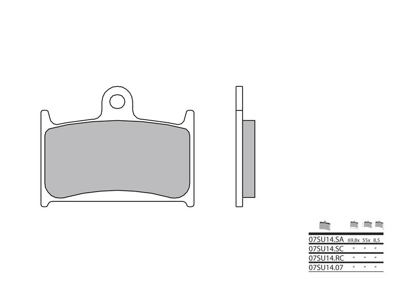 Pastillas de freno sinterizadas Brembo 07SU14LA BREMBO 07SU14LA
