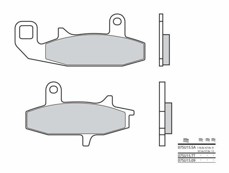 Pastillas de freno sinterizadas Brembo 07SU15SA BREMBO 07SU15SA