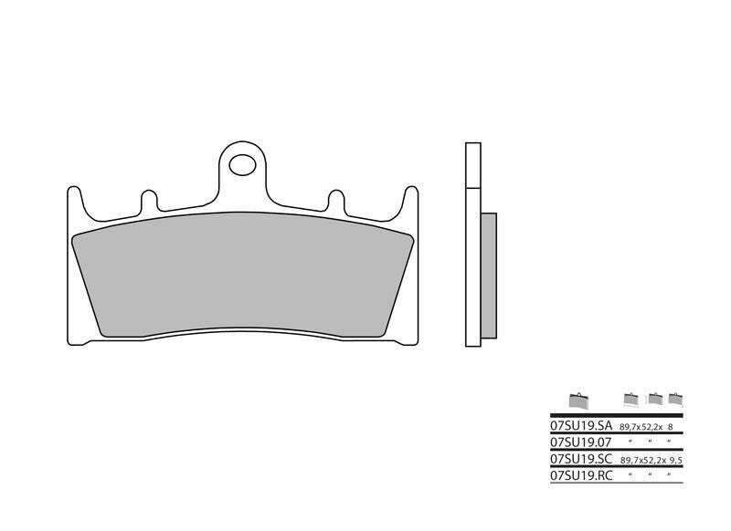 Pastillas de freno sinterizadas de competición Brembo 07SU19RC BREMBO 07SU19RC