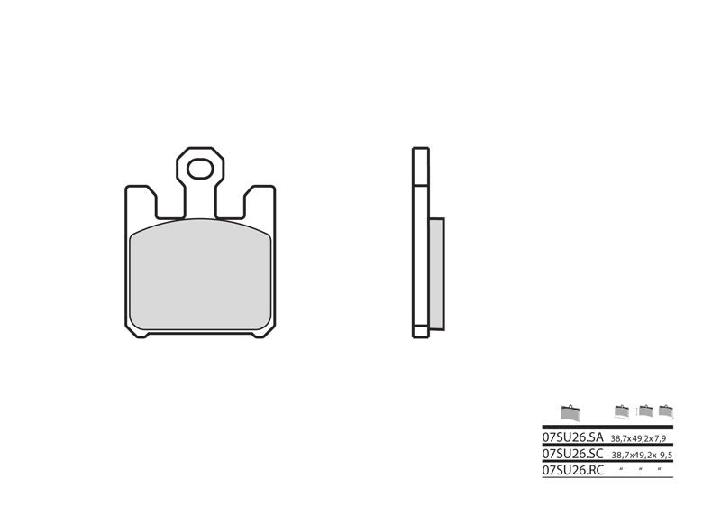 Pastillas de freno sinterizadas Brembo 07SU26LA BREMBO 07SU26LA