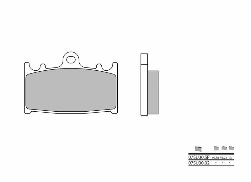 Pastillas de freno sinterizadas Brembo 07SU30SP BREMBO 07SU30SP