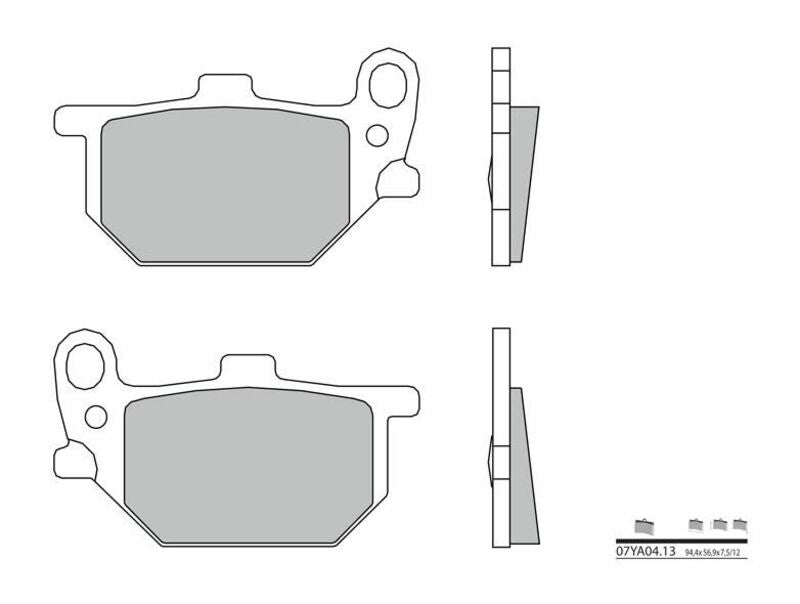 Pastillas de freno orgánicas Brembo 07YA0413 BREMBO 07YA0413